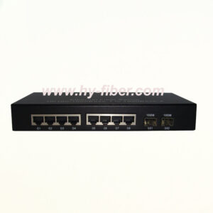 10 Port Gigabit Ethernet Switch Dual Fiber 1310nm 20km 2 SFP and 8 RJ45