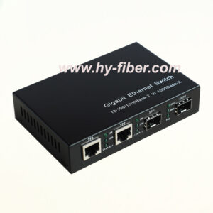 4 Port Gigabit Ethernet Fiber Switch 2 SFP and 2 RJ45