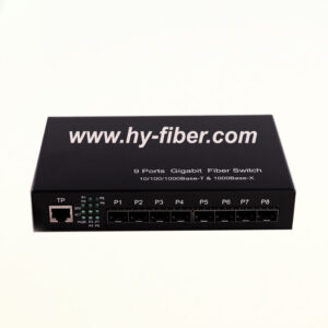 9 Port Gigabit Ethernet Switch Dual Fiber 1310nm 20km 8 SFP and 1 RJ45