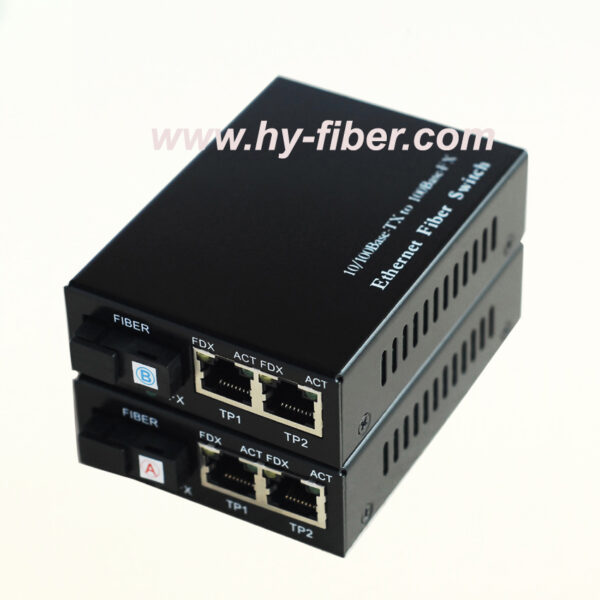 10/100M 3 ports Ethernet Switch Single Fiber 1310nm 20km 2pcs/pack