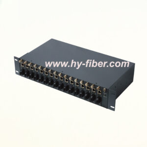 16 Slots Fiber Media Converter Rack Chassis with Dual Power