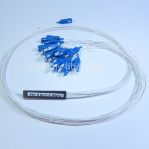 1x16 PLC Fiber Splitter LGX Box With Connector SC/FC/ST/LC 0.9mm cable 1m length