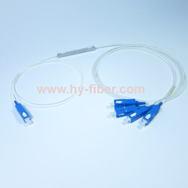 1x4 PLC Fiber Splitter LGX Box With Connector SC/ST/FC/LC outgoing 0.9mm cable 1m Length - Image 3