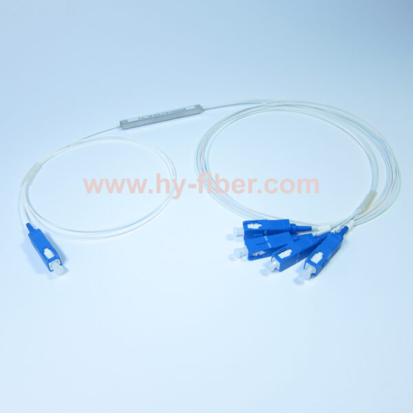 1x4 PLC Fiber Splitter LGX Box With Connector SC/ST/FC/LC outgoing 0.9mm cable 1m Length - Image 4