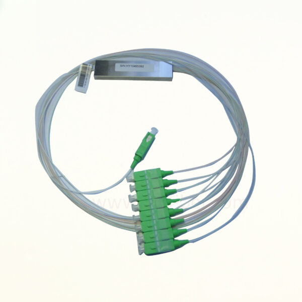 1x8 PLC Fiber Splitter LGX Box With Connector SC/FC/ST/LC 0.9mm cable 1m length