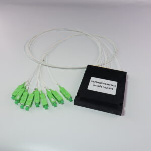 1x8 PLC Fiber Splitter ABS Box With Connector SC/ST/FC/LC 2.0mm cable 1 length