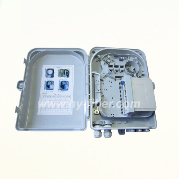 24 Fiber FTTH Terminal Box Fiber Optical Junction Box For 1x16 PLC Splitter HY-20-T-24B