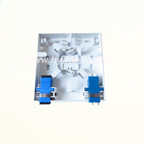 FTTH Terminal Wall Outlet 8686 Style Desktop Box 2 Fiber Port 100pcs/pack