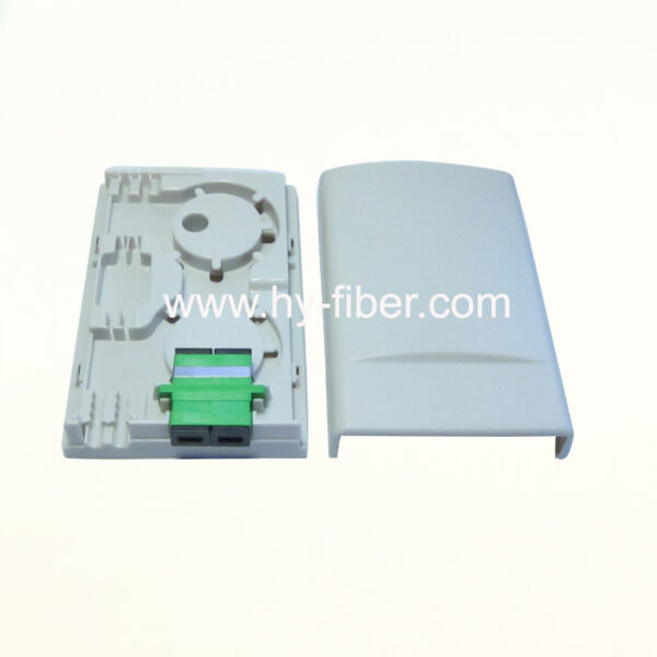 2 Fiber FTTH Terminal Box Wall Outlet Box HY-20-T-2A 100pcs/pack - Image 2